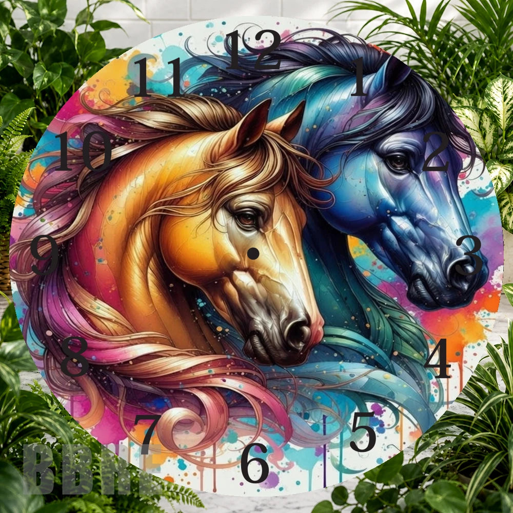Majestic Horses 6 Clock Sublimation Wrap,