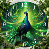 Peacock Elegance Clock Sublimation Wrap,