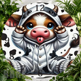 Cute Cow Clock Sublimation Wrap,