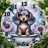 Puppy Clock Clock Sublimation Wrap,