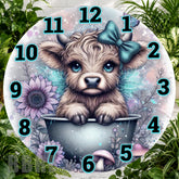 Cute Calf Clock Clock Sublimation Wrap,