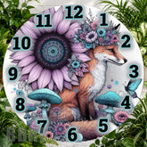 Floral Fox Clock Sublimation Wrap,
