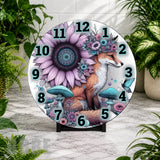 Floral Fox Clock Mockup,