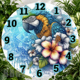 Tropical Parrot Clock Sublimation Wrap,