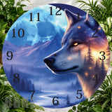 Majestic Wolf Clock Sublimation Wrap,