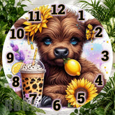 Sunflower Pup Clock Sublimation Wrap,