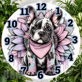 French Bulldog Clock Sublimation Wrap,