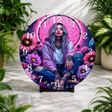 Dreamy Floral Clock Mockup,