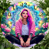 Colorful Mandala Clock Sublimation Wrap,