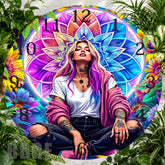 Colorful Flower Clock Sublimation Wrap,
