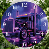 Neon Truck Clock Sublimation Wrap,