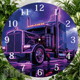 Neon Truck Clock Sublimation Wrap,