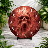 Flaming Skull Clock Mockup,