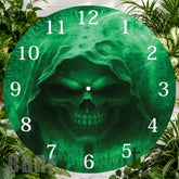 Green Skull Clock Sublimation Wrap,