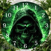 Green Skull 2 Clock Sublimation Wrap,