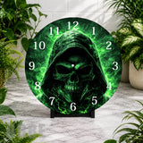 Green Skull 2 Clock Mockup,