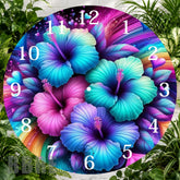 Floral Clock Clock Sublimation Wrap,