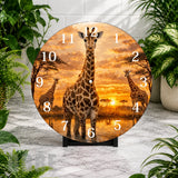 Giraffe Sunset Clock Mockup,