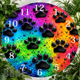 Paw Print Clock Sublimation Wrap,