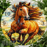 Mosaic Horse Clock Sublimation Wrap,