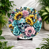 Floral Skull 8 Clock Mockup,