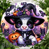 Halloween Cow Clock Sublimation Wrap,