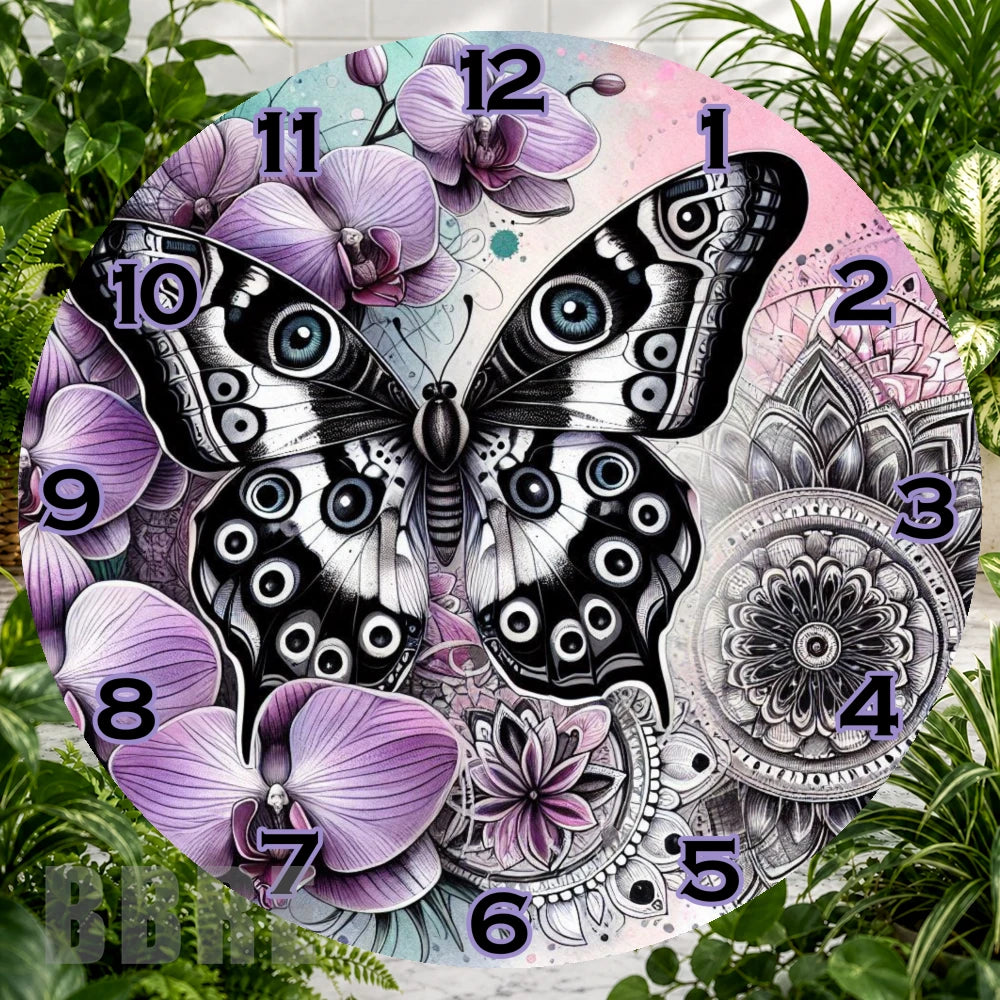 Butterfly Blossom Clock Sublimation Wrap,