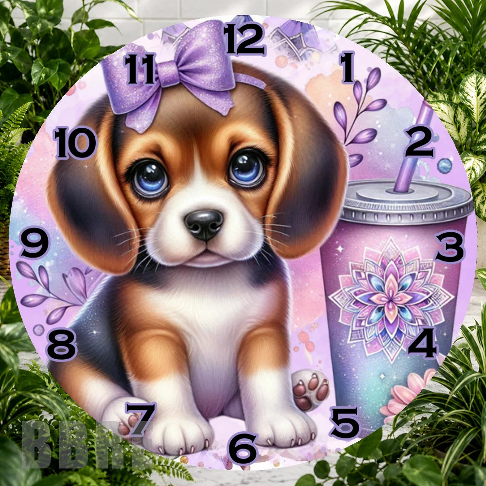 Cute Puppy Clock Sublimation Wrap,