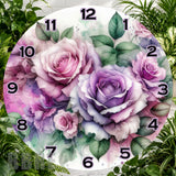 Floral Elegance 2 Clock Sublimation Wrap,