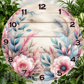 Floral Clock 3 Clock Sublimation Wrap,