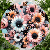 Floral Clock 4 Clock Sublimation Wrap,