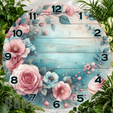 Floral Clock 5 Clock Sublimation Wrap,