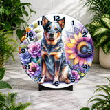 Floral Dog Clock Mockup,