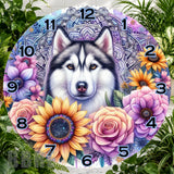 Floral Husky Clock Sublimation Wrap,