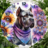 Floral Dog 2 Clock Sublimation Wrap,