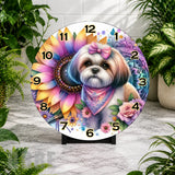 Floral Puppy Clock Mockup,