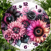 Floral Timepiece Clock Sublimation Wrap,