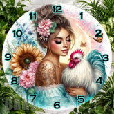 Floral Beauty Clock Sublimation Wrap,