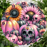 Skull Pumpkin Clock Sublimation Wrap,