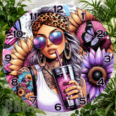 Floral Goddess Clock Sublimation Wrap,