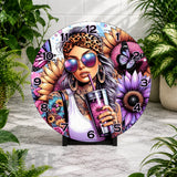 Floral Goddess Clock Mockup,