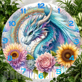 Dragon Floral Clock Sublimation Wrap,