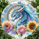 Dragon Floral Clock Sublimation Wrap,