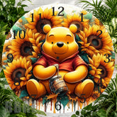 Sunflower Pooh Clock Sublimation Wrap,