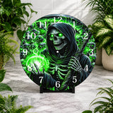 Green Grim Reaper Clock Mockup,