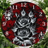 Black Rose Clock Sublimation Wrap,