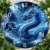 Blue Dragon Clock Sublimation Wrap,
