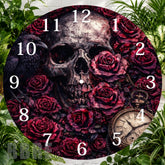 Skull Roses Clock Sublimation Wrap,
