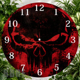 Skull Clock Clock Sublimation Wrap,