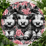 Cow Trio 2 Clock Sublimation Wrap,